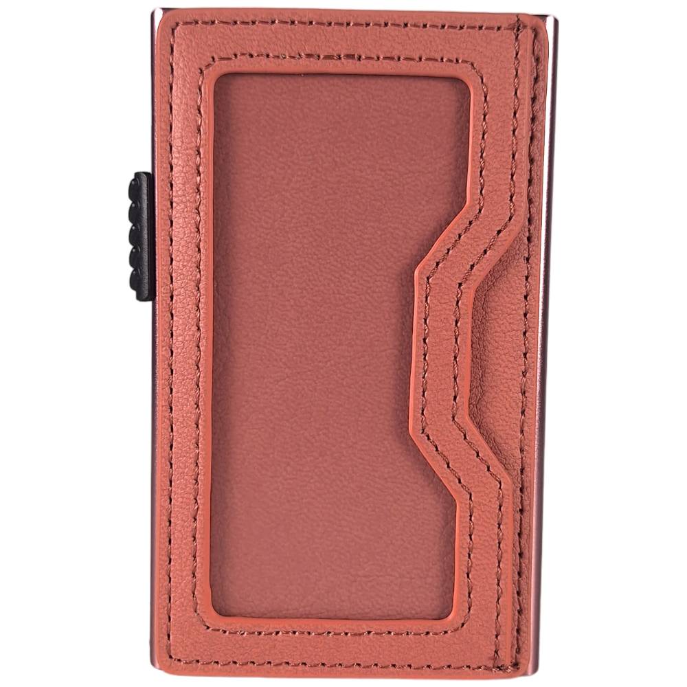 Sei G portacarte in alluminio rosa con tasca elastica - Sei♥G