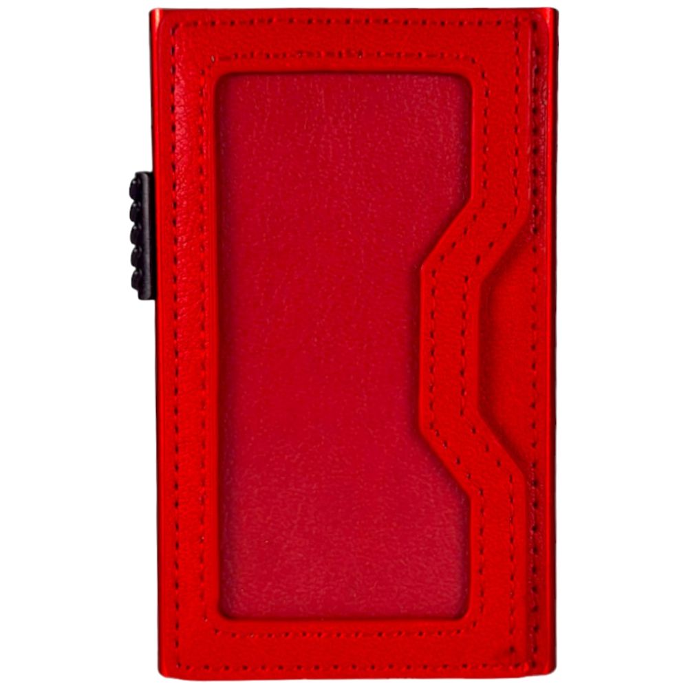 Sei G portacarte in alluminio rosso con tasca elastica - Prodotti di Classe
