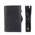 Portacarte safe magnetic nero con custodia in pelle nera - Sei♥G