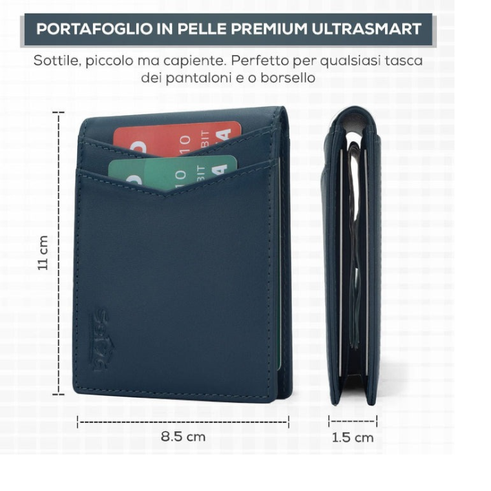 Portafoglio con fermasoldi Sei G linea F