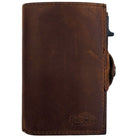Portacarte safe magnetic silver con custodia in pelle marrone - Sei♥G