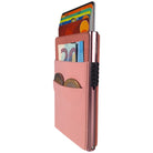 Sei G portacarte in alluminio rosa con tasca elastica - Sei♥G