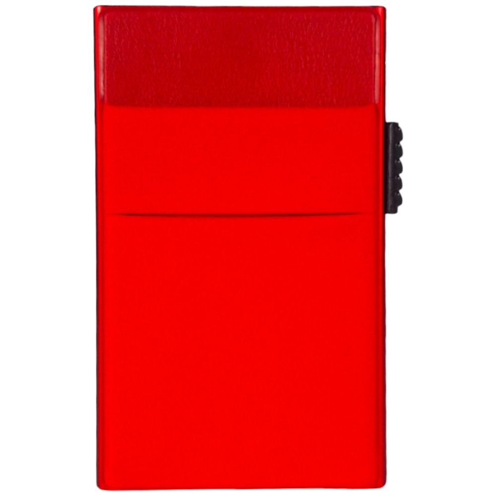 Sei G portacarte in alluminio rosso con tasca elastica - Prodotti di Classe