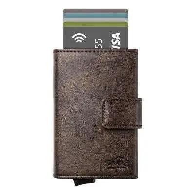 Portafoglio uomo portacarte marrone blocco RFID - Sei♥G