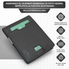 Portafoglio uomo slim nero coin portacarte RFID - Sei♥G