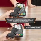 Portafoglio uomo portacarte nero blocco RFID - Sei♥G