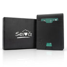 Portafoglio uomo slim nero coin portacarte RFID - Sei♥G